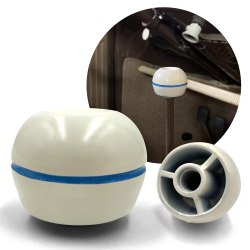 Hoffman Dimple Shift Knob with Blue Stripe for 1947 - 1961 VW or Porsche - Part Number: 10015308