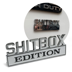 Chrome Metal Shitbox Edition Fender Emblem Badge Car Truck Auto Tailgate Trunk - Part Number: AUTFGE04