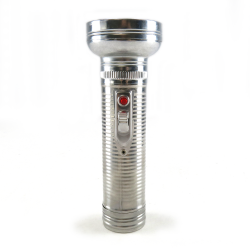 Retro Chrome Metal Vintage Flashlight with Superbright LED Light - Part Number: VPAFLASH