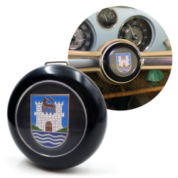 VW Steering Wheel Wolfsburg Crest Horn Button fits 1961-71 Beetle Ghia Type 3 - Part Number: VPAHBED777