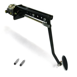 Universal Manual Brake Pedal Kit VT Adjustable Drum/Drum Small Chrome Oval Pad - Part Number: HEXPKA78EA1