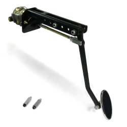 Universal Manual Brake Pedal Kit XT Adjustable Drum/Drum Large Chrome Oval Pad - Part Number: HEXPKA78EA2