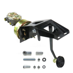 1953-1956 Ford Truck 9” Single Power Brake Pedal Kit ST Drum/Drum 3" Rubber Pad - Part Number: HEXPKA7917F