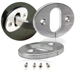 Billet Aluminum Brake Clutch Universal Oval Trim Plate Kit Set Car Truck Hot Rod - Part Number: AUTTRIM1