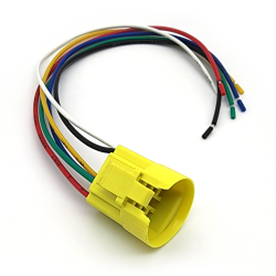 22 mm Billet Button Harness with Yellow Base - Part Number: KICSWHARN8