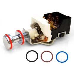 GM Headlight Switch with Retro Bezel and 4 Color Bands - Part Number: KICBKWAS1