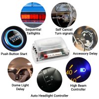 electrical,electric,power,controller,control,module,accessories,accessory,motor,car,door,trunk,12v,push button,automated,timer,sequencer,lighting,brake,turn signal,dome light,delay,engine start,activation,light,self-canceling