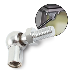 AutoLoc Heavy Duty ALL METAL Gas Strut End Piece 10mm Ball Stud Steel Socket - Part Number: AUTGASSTBS