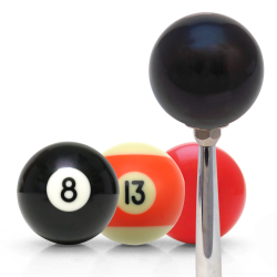 Billiard Pool Ball Shift Knob with Machined Steel 16mm x 1.5in Insert - Part Number: 10016835