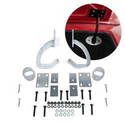 Universal Heavy Duty Car Trunk Hinge Kit w/ Split Billet Aluminum Trim Bezel - Part Number: AUTTRIMRHK