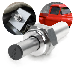 Adjustable Billet Door Popper w/ Striker Plate for Shaved Handle Kit Trunk Hood - Part Number: AUTDP3000