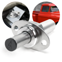 Adjustable Billet Door Popper w/ Oval Mounting Plate for Shaved Door Trunk Hood - Part Number: AUTDP4000