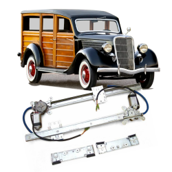 12V Power Window Kit for 1935 Ford Model 48 Station Wagon Standard Deluxe Woody - Part Number: AUTA33B91