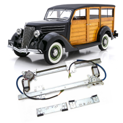 12V Power Window Kit for 1936 Ford Model 48 Station Wagon Standard Deluxe Woody - Part Number: AUTA33BA1