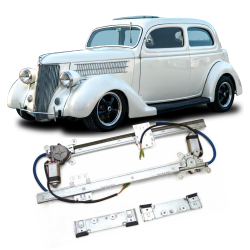 2 Door 12V Power Window Kit for 1936 Ford Model 48 Delivery Slantback Humpback - Part Number: AUTA33C2C