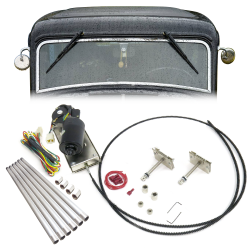 Fully Adjustable Heavy-Duty DC Power Windshield Wiper Kit w/ Harness TRI 5 Ready - Part Number: AUTWIPER2