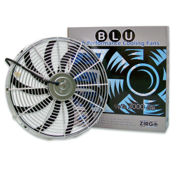 16" Chrome Zirgo 3000 fCFM High Torque S-Curved Blade Performance Cooling Fan DC - Part Number: ZIRZFBC16S