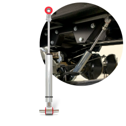 Performance Sport Shock 337mm w/ Loop to Extended 1/2” Loop Adapter Nitrogen Gas - Part Number: HEXSHX10337AG