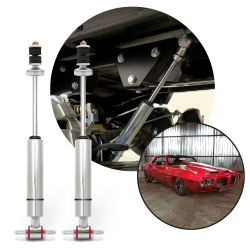 Nitrogen Gas Performance Racing Front Shocks for 1967-1969 Pontiac Firebird Pair - Part Number: HEX9BDF24