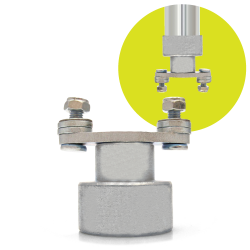 Helix Heavy-Duty Hardened Steel Two Post Shock Adapter Stud Plate with Hardware  - Part Number: HEXSHXB4