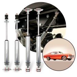 1968-1979 Chevrolet Nova- Front and Rear Performance Shocks (4) Kit GM Resto Mod - Part Number: HEX9BE050