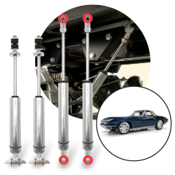 1963-1982 Chevrolet Corvette Front and Rear Performance Race Shocks Kit (4) GM - Part Number: HEX9BE05E
