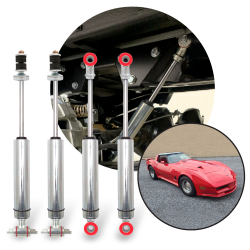 1984-1987 Chevrolet Corvette Front and Rear Performance Race Shocks Kit (4) GM - Part Number: HEX9BE05F