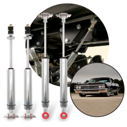1965-1970 Chevrolet Impala Front - Rear Performance Race Shocks Kit (4) Bolt-On - Part Number: HEX9BE070