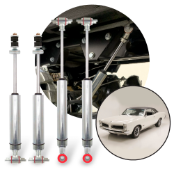 1964-1967 Pontiac LeMans Front and Rear Performance Race Shocks Kit (4) Bolt-On - Part Number: HEX9BE074