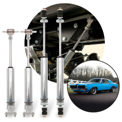 1965-1970 Ford Mercury Mustang Cougar Front-Rear Race Shocks Kit (4) Bolt-On - Part Number: HEX9BE080