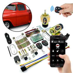 35lb Remote Shaved Door Handle Kit w/ Solenoids Poppers & Latch Cable Adaptors - Part Number: AUTSVPRO34K
