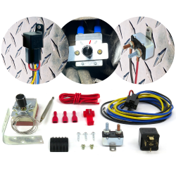 Adjustable Radiator Fan Control Switch Kit w/ Relay, Harness and Circuit Breaker - Part Number: KICHARNAT