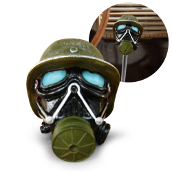 Noz Skull Custom Shift Knob Handcrafted Limited Edition German Gas Mask Hot Rod - Part Number: ASCSN00030