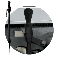 Black Engine Oil Dipstick Ford Big Block 385 460 572 Stainless Steel Hot Rod - Part Number: ASCEDB10