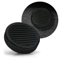 Round Black Plated Floor Mount Dimmer Pedal-Heavy-Duty Non-Slip Rubber-No Switch - Part Number: ASCPEDCC002BK