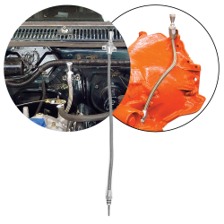 Powerglide Billet / SS Braid Locking Transmission Dipstick ~ Firewall/Trans Mnt  - Part Number: ASC7AD7F