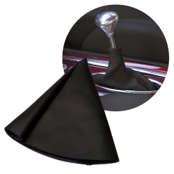 Black Vertical Shifter or Emergency Brake Boot - Heavy-Duty Naugahyde - Hot Rod - Part Number: ASCSB101BK