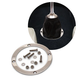 Round Shift Boot Trim Ring with Mounting Hardware for Floor Shifters & E-Brakes - Part Number: 10015328