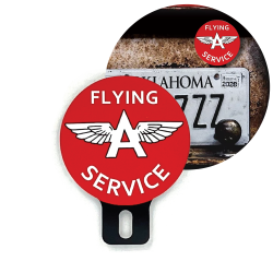 Flying A Service Gasoline License Plate Topper Vintage Style Car Truck Accessory - Part Number: VPALPT033