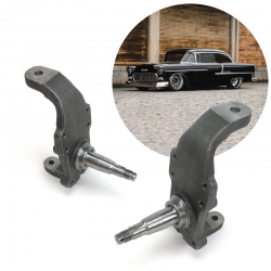 Heavy-Duty Helix 1955-1957 Chevy 2" Drop Spindles One Piece Drop-Forged - Pair - Part Number: HEXSPIN16